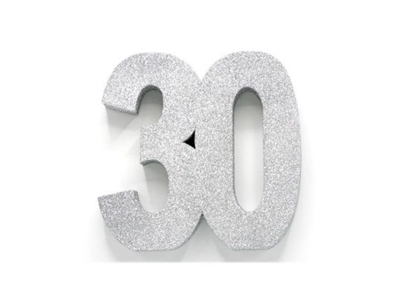 Hopeinen pöytäkoriste 30