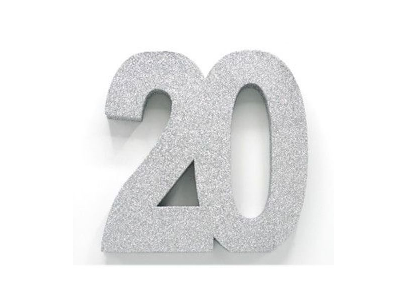 Silberne Tischdekoration 20