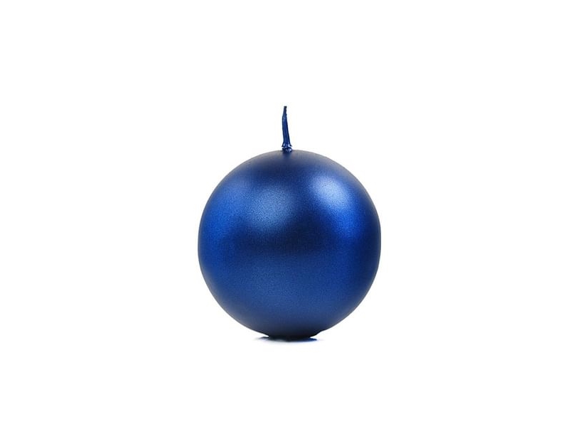 Marineblaue Kugelkerze, 6 Cm