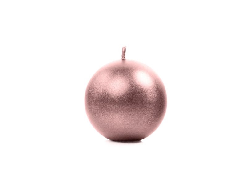 Rose Gold Kuglelys, 6 Cm
