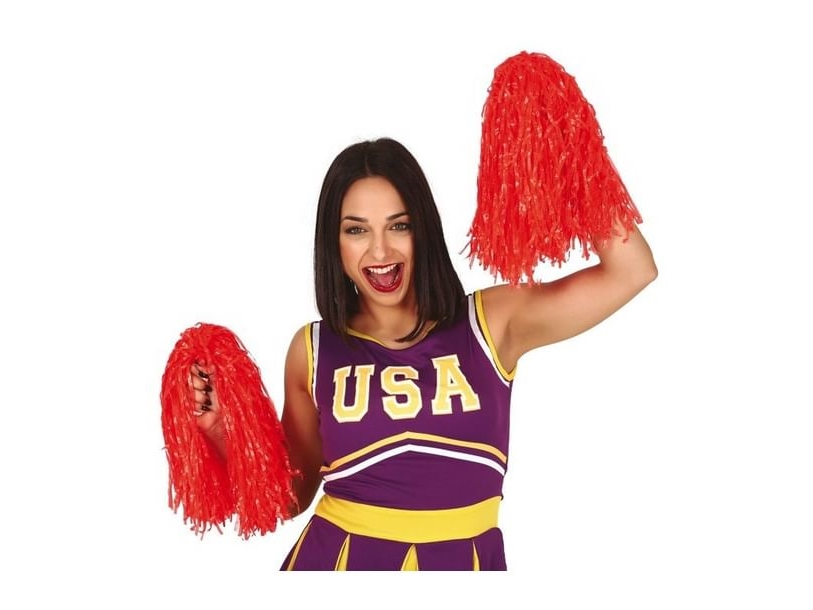 Rote Pompons