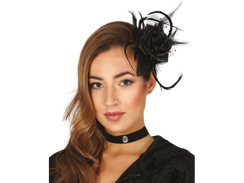 Schwarze Rose Haarspange