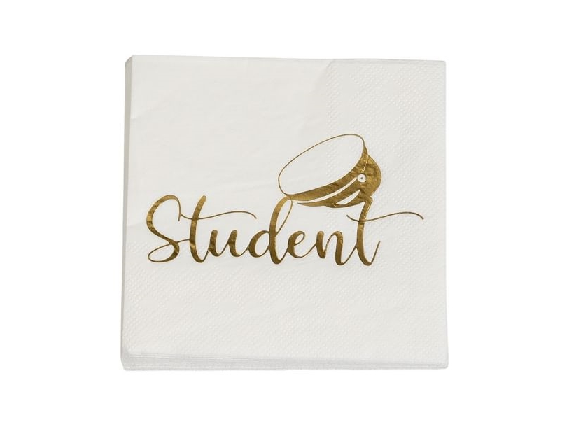 Studenten-Servietten Mit Gold