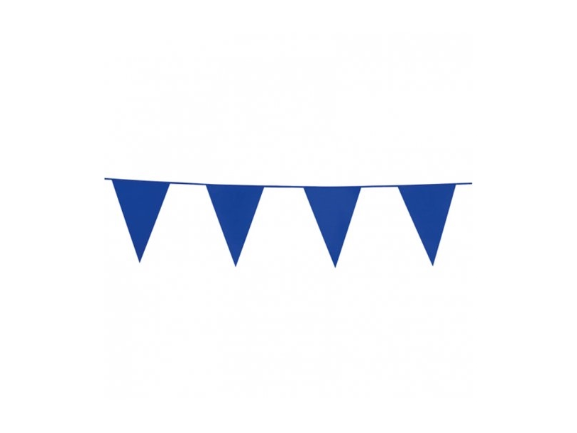 Blaue Wimpelgirlande