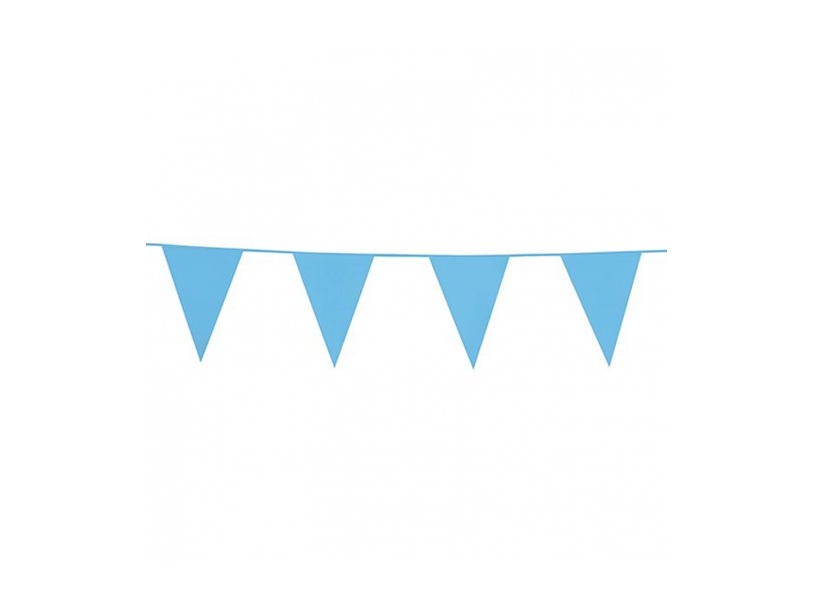 Babyblaue Wimpelgirlande