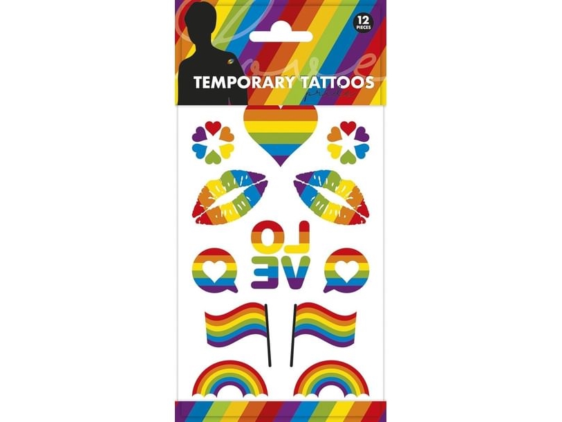 Rainbow pride-tatuering | Leksaker - Rollek - Kostym tillbehör | GameStuff