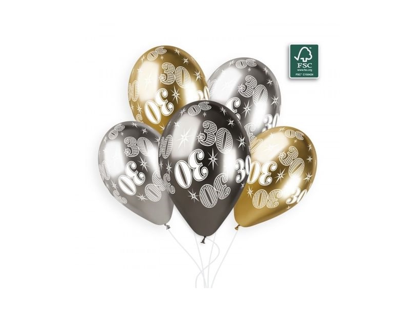 Chrom Luftballons 30 Jahre