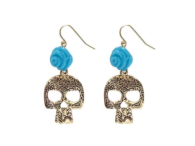 Totenkopf-Ohrringe Aus Gold