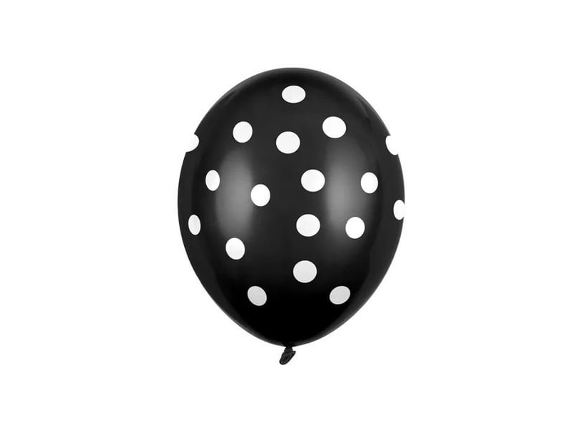 Sorte Balloner Med Hvide Prikker