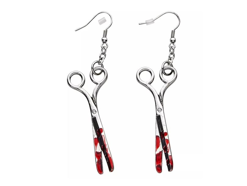 Örhängen med blodiga saxar | Leksaker - Rollek - Kostym tillbehör | GameStuff