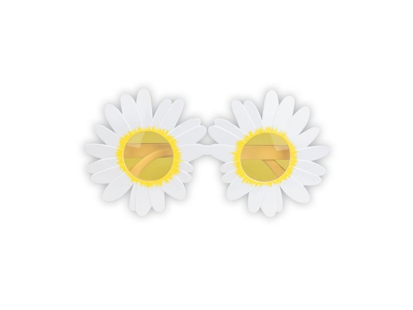 Weiße Gänseblümchen-Brille