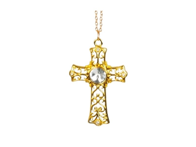 Goldkreuz Mit Stein