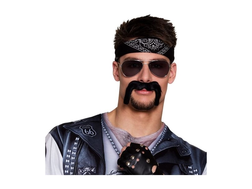 Schnauzbart Biker