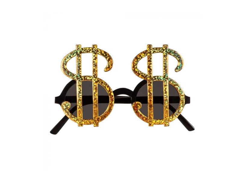 Dollarzeichen-Brille