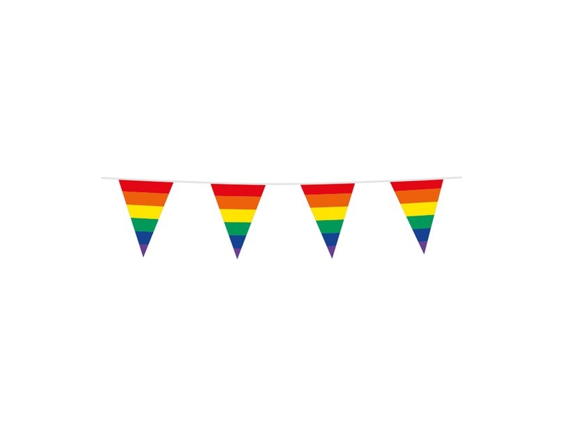 Regenbogen-Wimpelgirlande