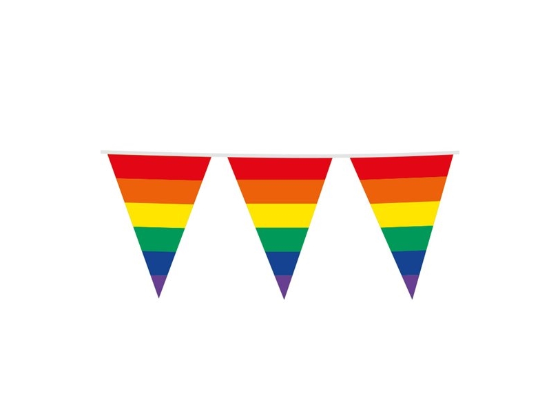 Regenbogen-Wimpelgirlande, Groß