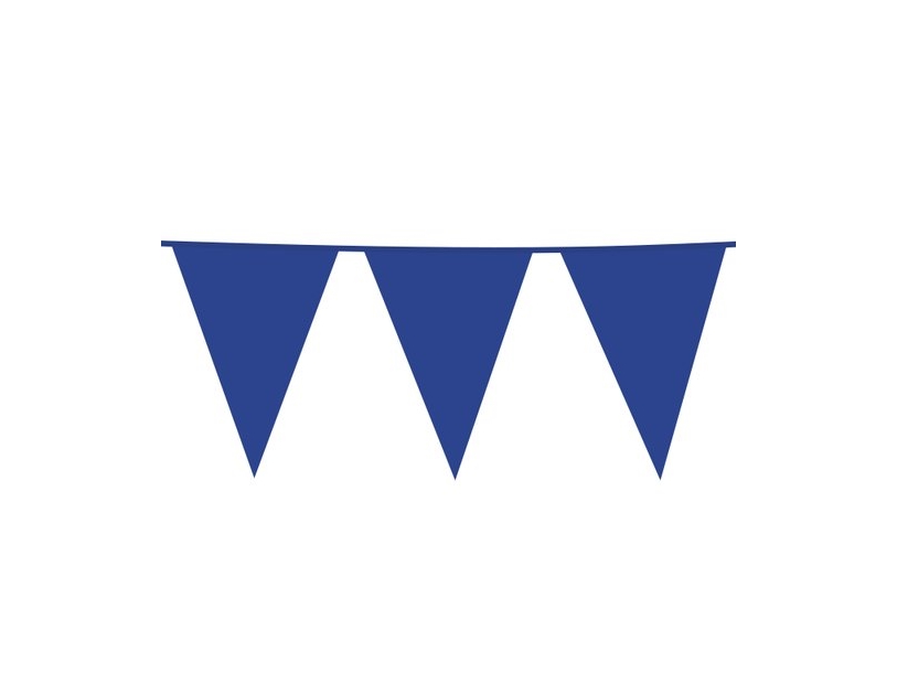 Blaue Wimpelgirlande, Groß