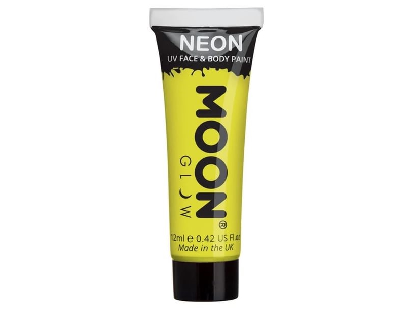 Gul neon UV-färg för kropp och ansikte 12 ml | Leksaker - Kreativitet - Ansiktsmålning | GameStuff