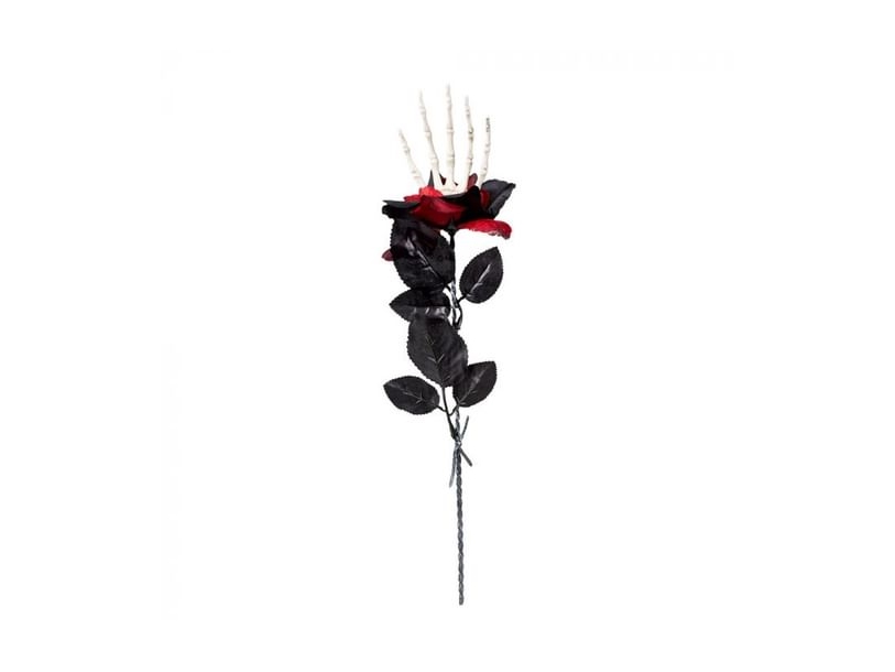Rote Rose Mit Skeletthand
