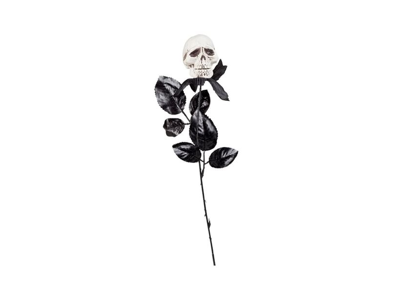 Sort Rose Med Kranie