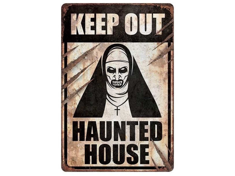 Advarselsskilt Haunted House