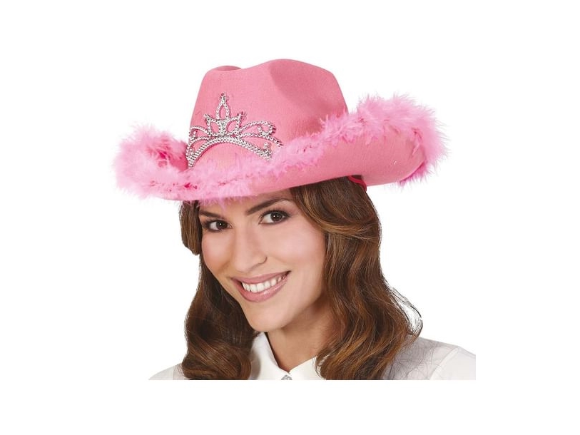 Rosa Cowboyhut Mit Diadem