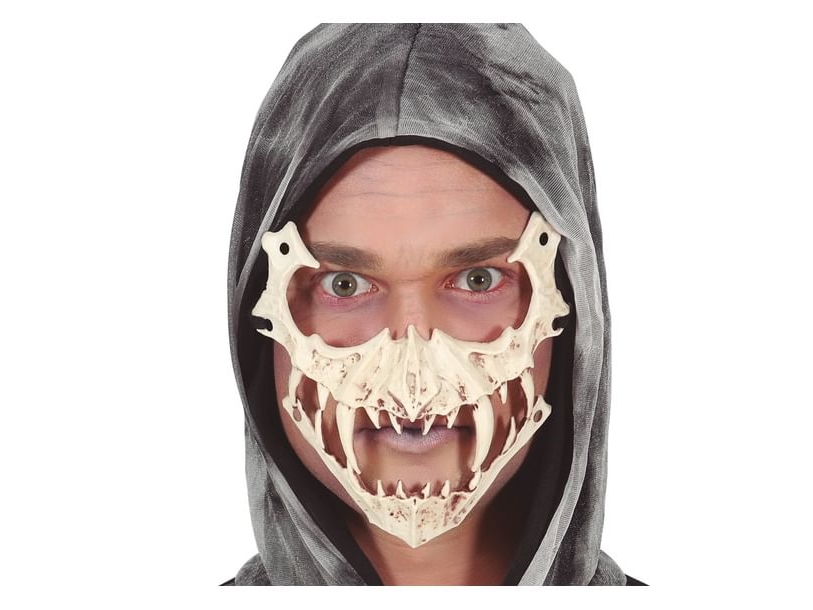 Skelett Halbmaske