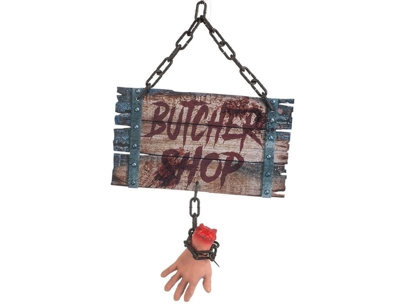 Butcher shop skilt med hånd | N - A | GameStuff