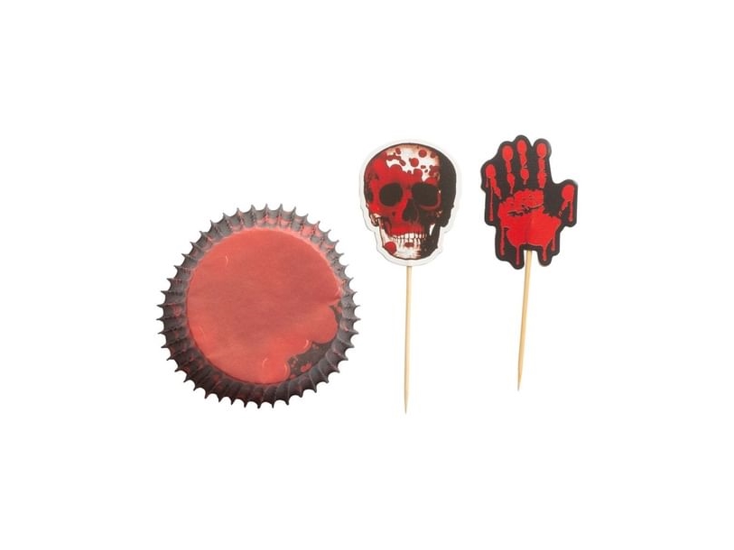 Blutige Muffin-Förmchen Mit Sticks