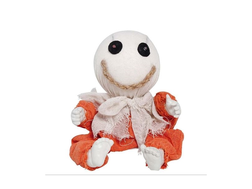 Sitzende Vogelscheuchen-Puppe