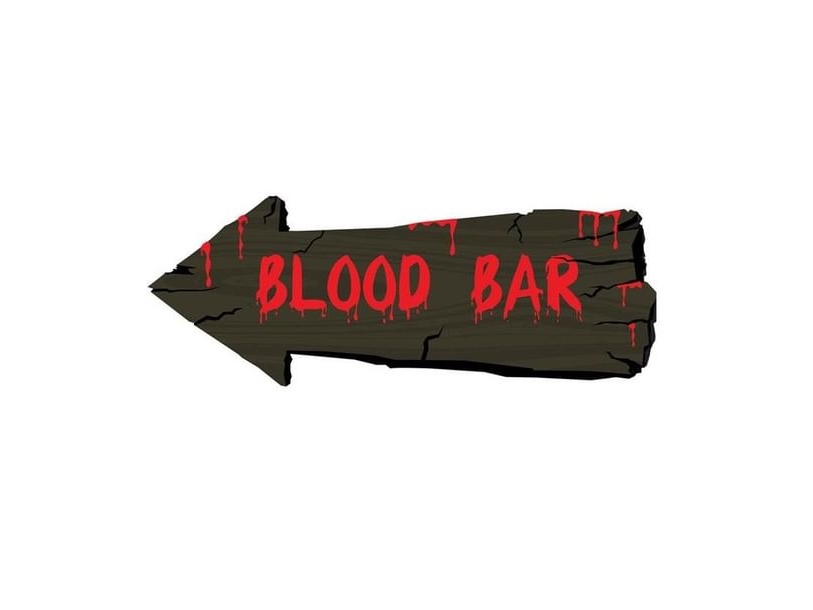 BLOOD BAR skylt | N - A | GameStuff