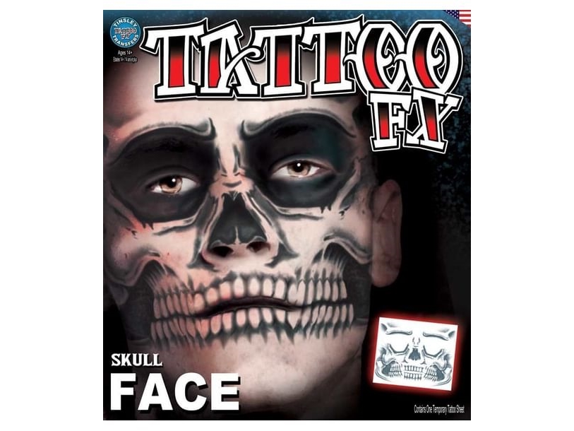 Skull Face Tatovering