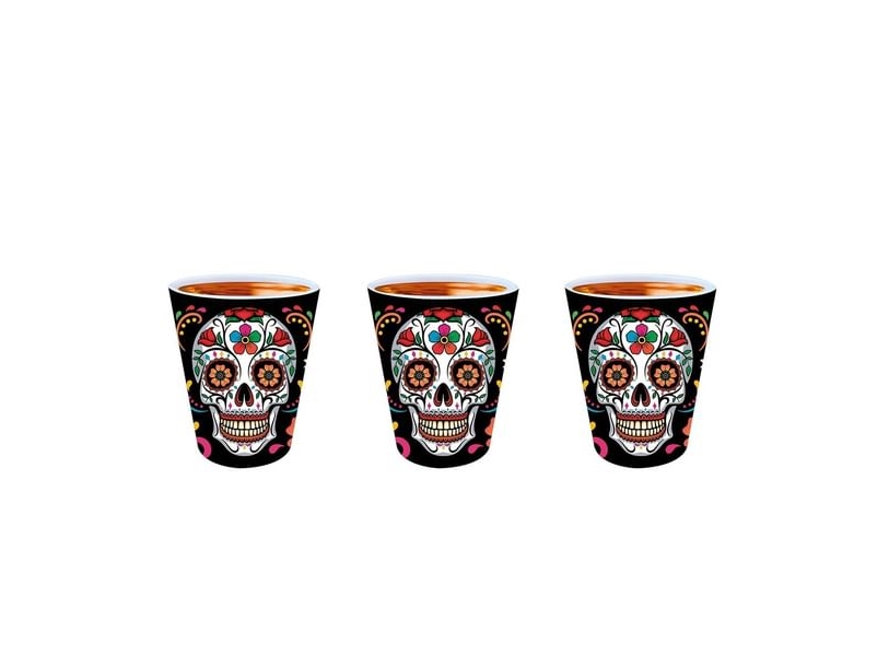 Day Of The Dead Shotglas, 3 Stk