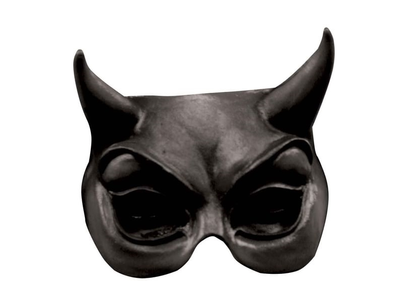 Sort djævle halvmaske