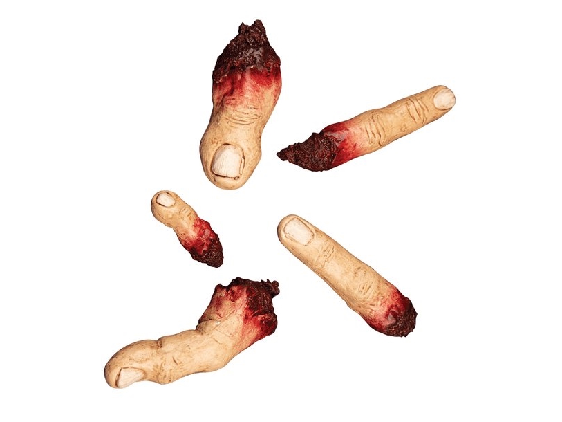 Blutige, Abgerissene Finger
