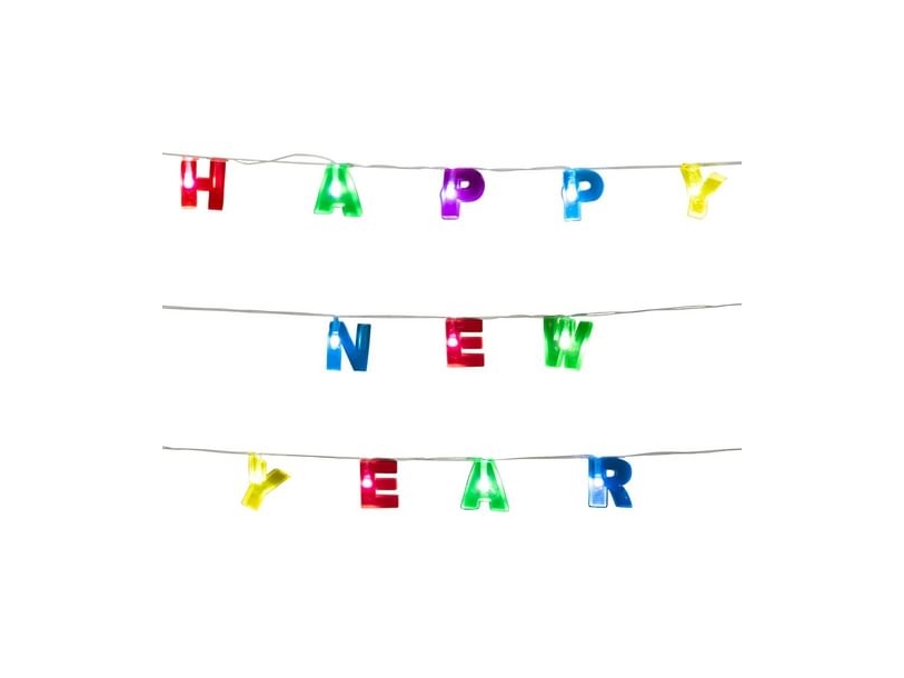 Lyskæde Med Happy New Year