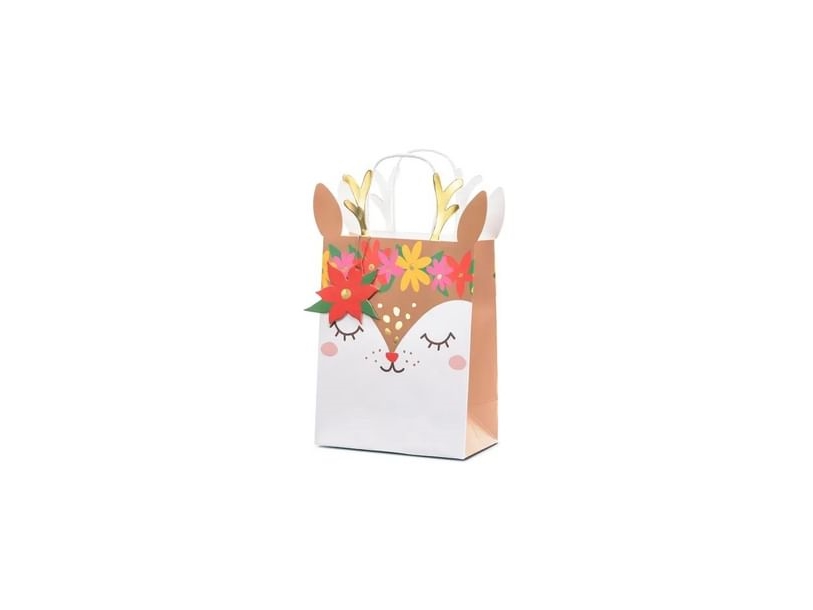 PartyDeco TNP16, Presentpåse, Brun, Guld, Röd, Vit, Gul, Bild, Grattis, Guld, Vit, 205 mm | Skola & Hobby - Festdekorera - Presentinslagning | GameStuff