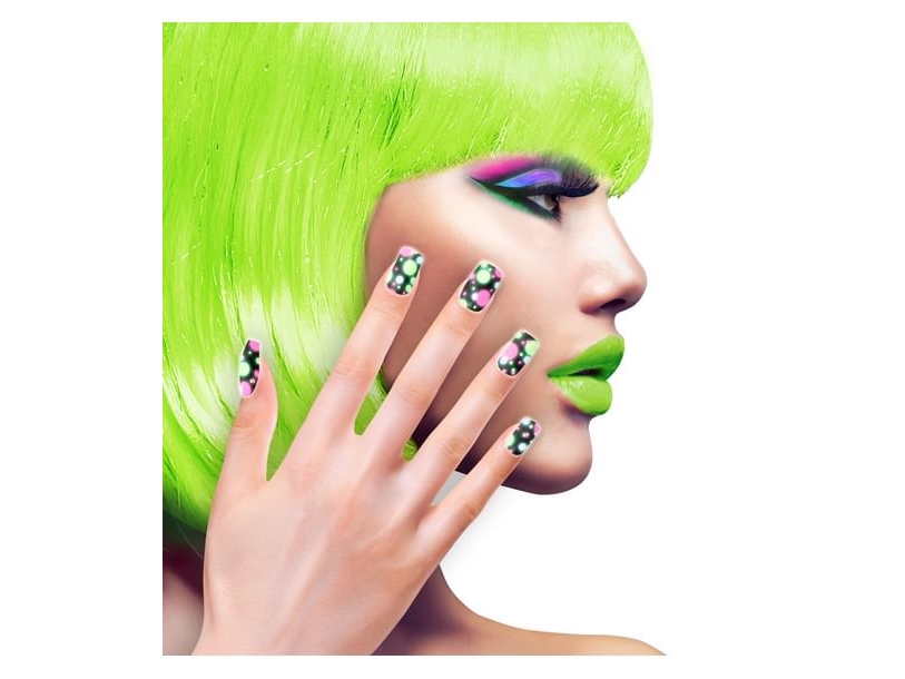Künstliche Nägel Neon Dots