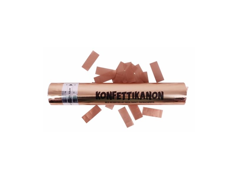 Konfetti-Röhre, Roségold 30 Cm