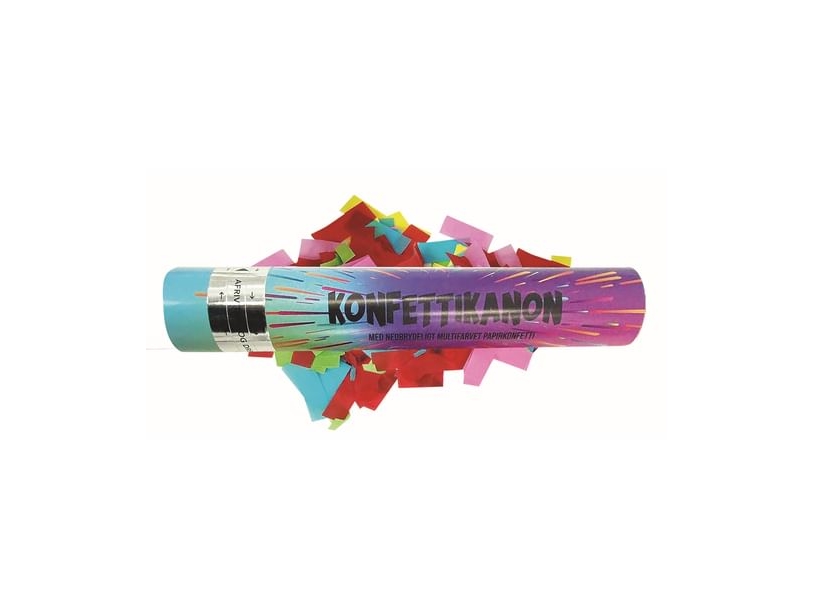 Konfetti-Röhre, Mehrfarbig, 30 Cm