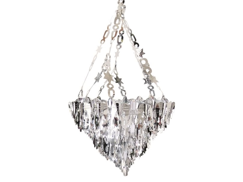 Neujahrs-Deckendekoration Diamant, Silber