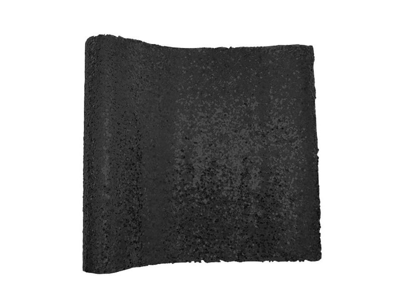 Musta pöytäjuoksija glitterillä