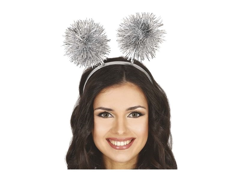 Haarband Mit Silbernem Pompon