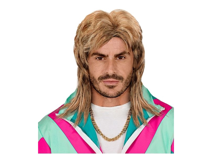 Ruskea 80-luvun peruukki