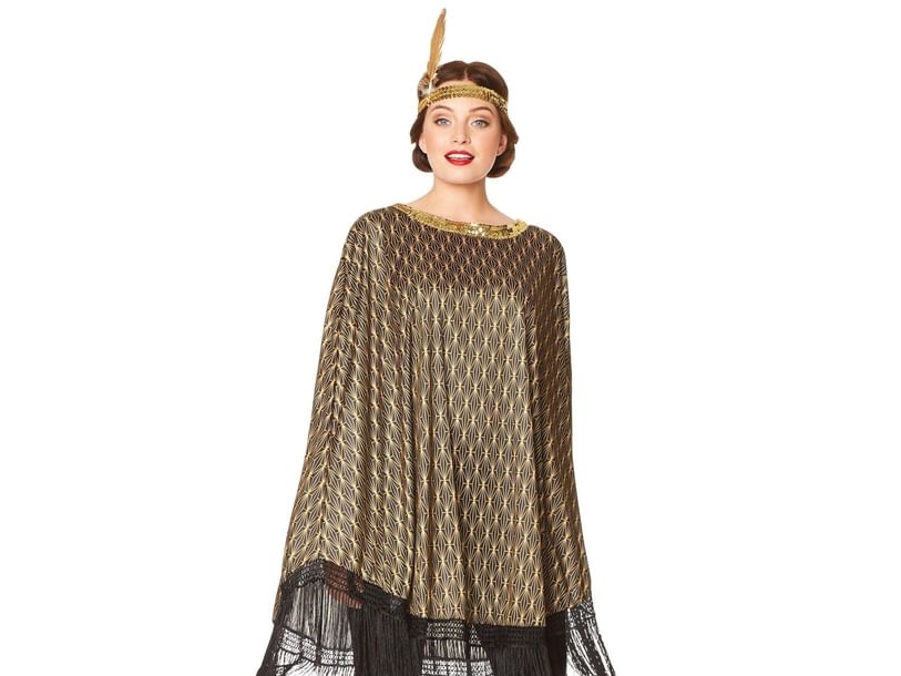 1920 Poncho Mit Stirnband