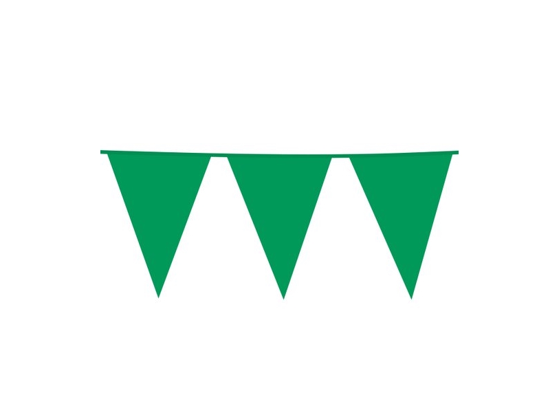 Grüne Wimpelgirlande, Groß