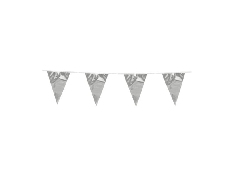 Silberne Wimpelgirlande, Metallic