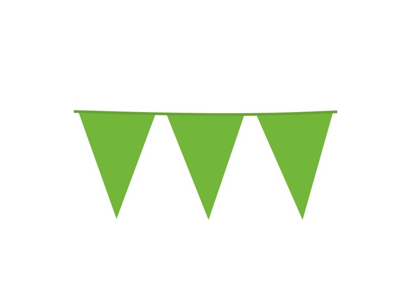 Limettengrüne Wimpelgirlande, Groß