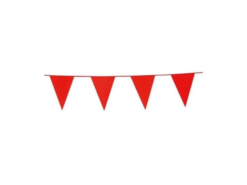 Rote Wimpelgirlande