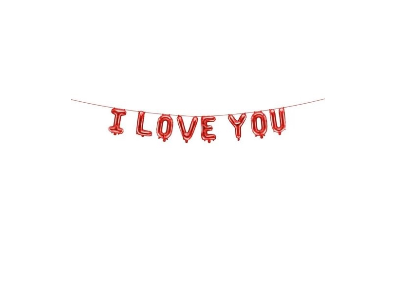 Roter I Love You Folienballon
